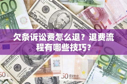 北京欠条诉讼费怎么退？退费流程有哪些技巧？