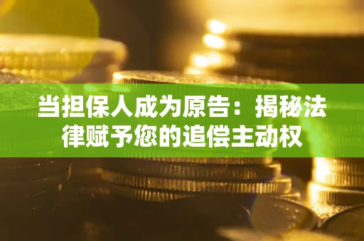 北京当担保人成为原告:揭秘法律赋予您的追偿主动权 北京当担保人成为原告:揭秘法律赋予您的追偿主动权