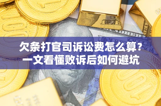北京欠条打官司诉讼费怎么算？一文看懂败诉后如何避坑